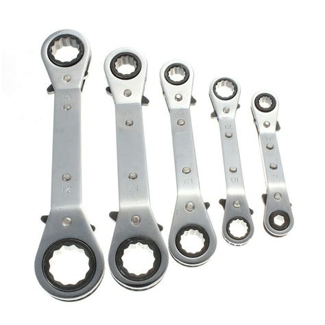 NK Offset Ring Wrench Double Box Wrench Spanner Ratchet Metric Hand DIY Tool, Metric 5pcs Offset ...