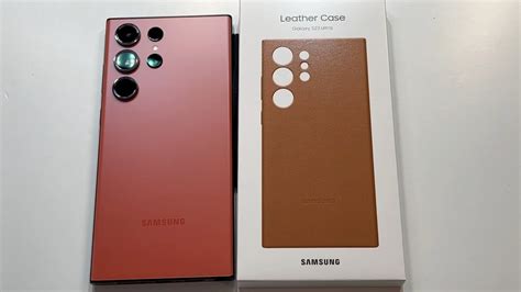 Official Samsung Galaxy S23 Ultra Leather Case Camel Unboxing and ...