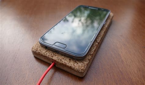 Cork induction phone charger on Behance