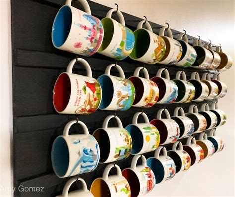 Wall Mounted Coffee Mug holder Coffee Cup Rack Coffee | Etsy | Coffee mug display, Coffee mug ...