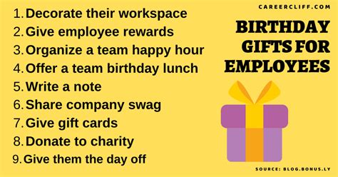 Birthday Gifts for Employees: 15 Creative Corporate Ideas - CareerCliff