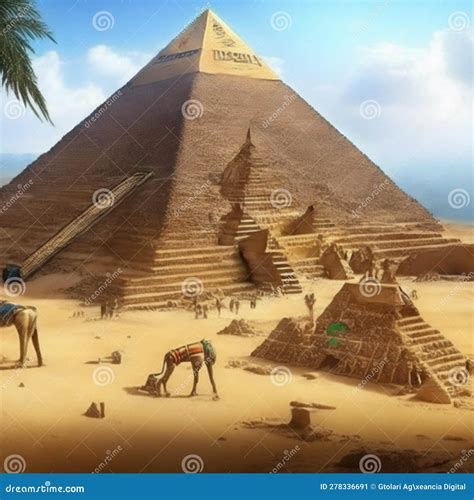 Egypt's Pyramids. Stone Pyramids Built In Ancient Egypt. Pharaohs Stock ...