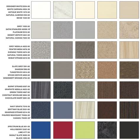 the color chart for different types of wood flooring and wall coverings in various colors