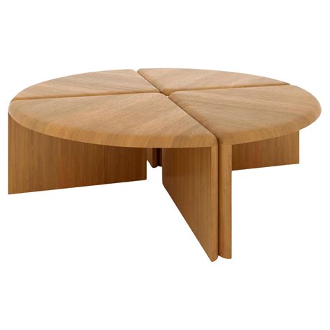 Lily Round Navona Travertine Coffee Table by Fred and Juul For Sale at ...