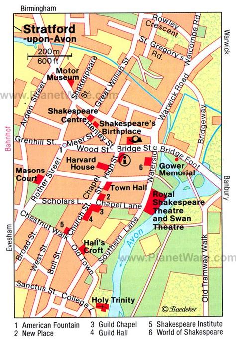 Map of Stratford-upon-Avon Attractions | Explore Shakespeare's Hometown