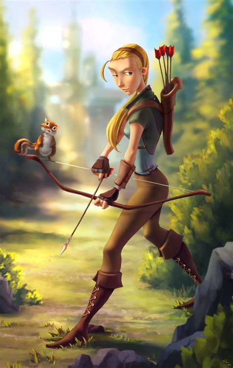 Archer girl, Concept art characters, Archer illustration