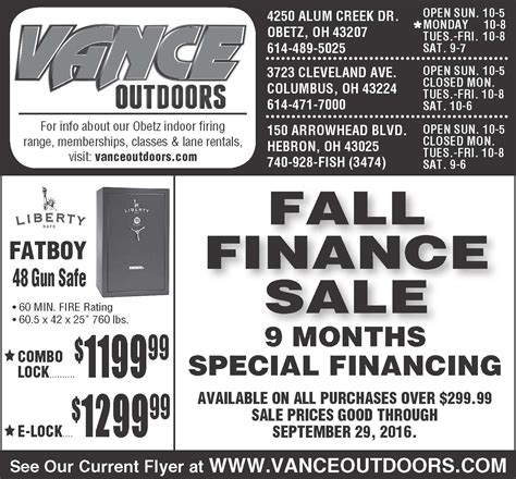 Weekly Insert Sale | Vance Outdoors