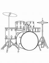 Printable Drum Kit Coloring Page sketch template