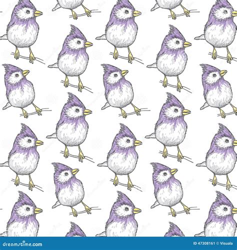 Bird pattern stock vector. Illustration of wallpaper - 47308161