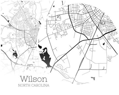 Wilson Map INSTANT DOWNLOAD Wilson North Carolina City Map | Etsy