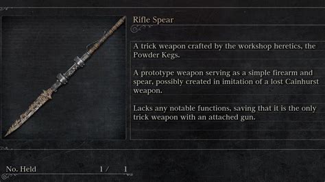 Rifle Spear | Bloodborne First Impression & Mini Review Move Set - YouTube