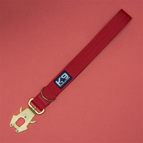 Red & Gold 30cm Traffic Leash | K9 Revolution