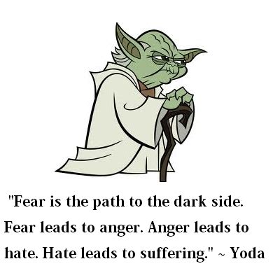 yoda quote | Yoda quotes, Fear leads to anger, Uplifting words