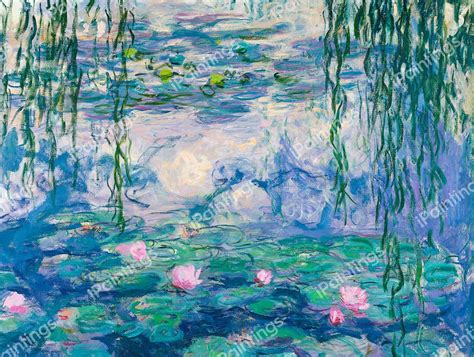 Waterlilies (Nympheas) Painting by Claude Monet Reproduction ...