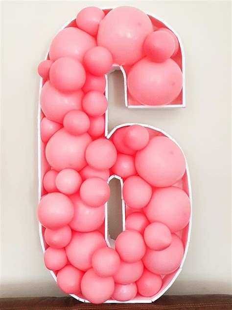 Mosaic Number 6 Mosaic From Balloons Number Six Mosaic - Etsy | Festa ...
