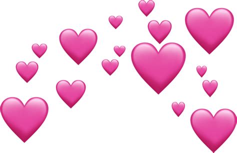 Pink Heart Emoji Png Transparent Overlay