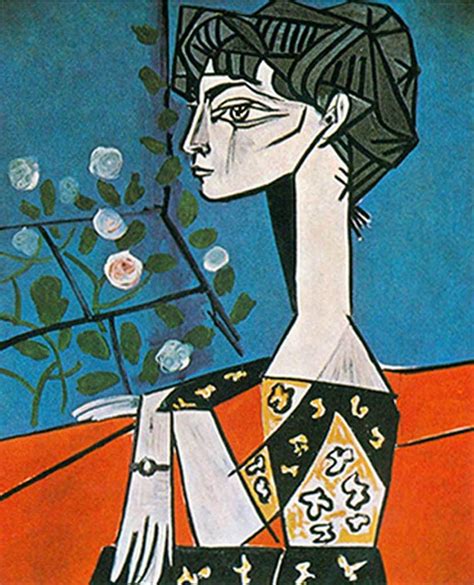 Portrait Of Jacqueline Roque With Flowers By Pablo Picasso Art ...