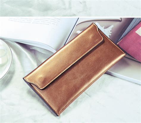 Women's Colorful Leather Envelope Shaped Wallet