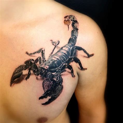 realistic scorpion 3d tattoo | Hand tattoos for guys, Scorpion tattoo, Tattoos