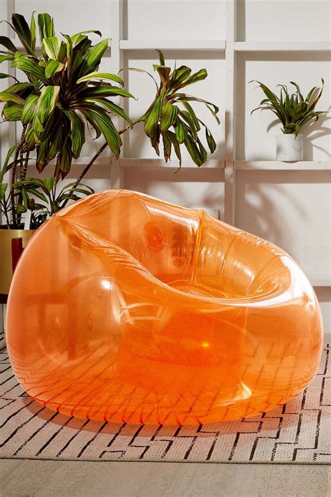 Bright Orange Inflatable Chair | Inflatable chair, Orange chair, Urban outfitters furniture