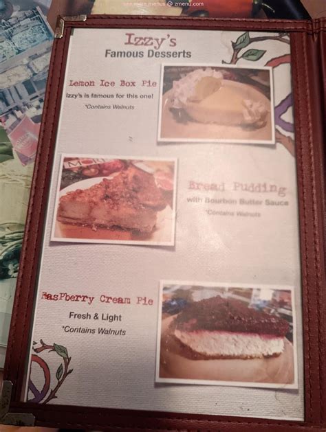 Online Menu of Izzy's Restaurant, Little Rock, Arkansas, 72223 - Zmenu