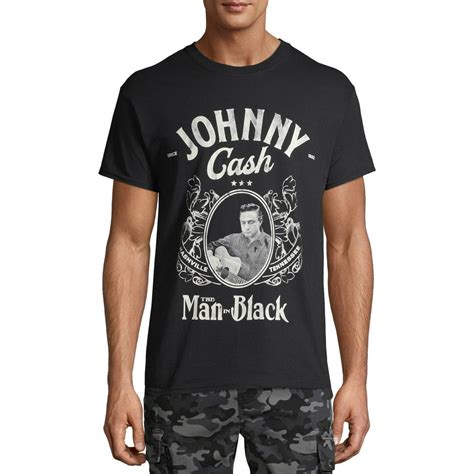 Johnny Cash - Johnny Cash Man In Black Men's and Big Men's Graphic T-shirt - Walmart.com ...