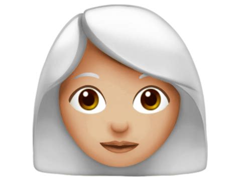 White Hair Woman Emoji PNG Transparent Emoji - Freepngdesign.com