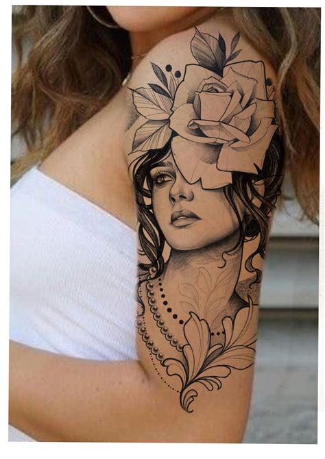 Face Tattoos For Women, Girl Arm Tattoos, Tattoos For Women Half Sleeve ...