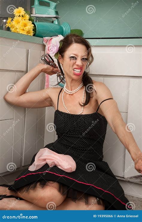 Upset Woman stock photo. Image of 1950s, domestic, fear - 19395066