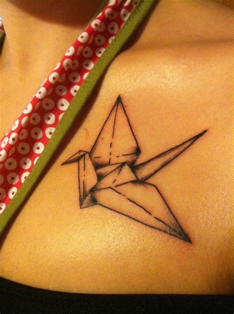 Fresh origami paper crane by Jimbo at Boulevard tattoo- Anderson, SC : tattoos