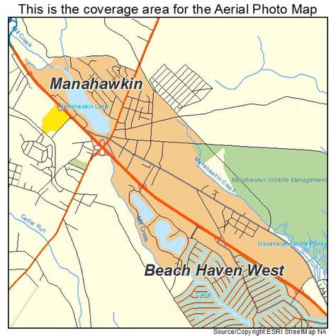 Aerial Photography Map of Manahawkin, NJ New Jersey