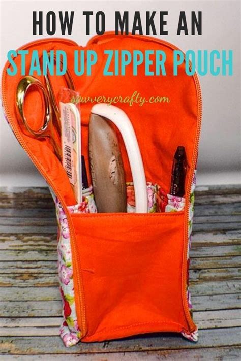 How to Make a Stand Up Zipper Pouch | Pencil pouch pattern, Zipper pencil case, Pencil pouch sewing