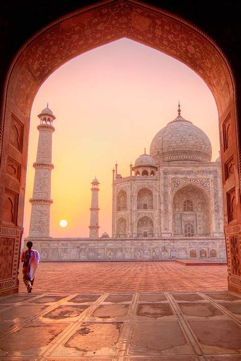 View the Taj Mahal at sunrise in India Places To See, Places To Travel, Travel Destinations ...