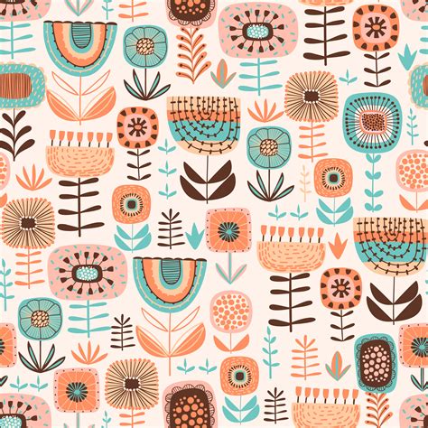 Folk floral seamless pattern. Modern abstract design 345521 Vector Art at Vecteezy