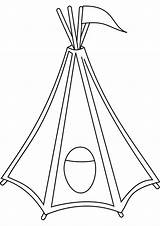 Tent Coloring Sheet Sketch Page sketch template