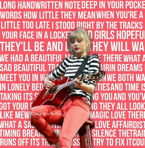 Taylor Swift Sad Beautiful Tragic lyric edit by Chloe Is a Swiftie Taylor Swift Lyrics, Taylor ...