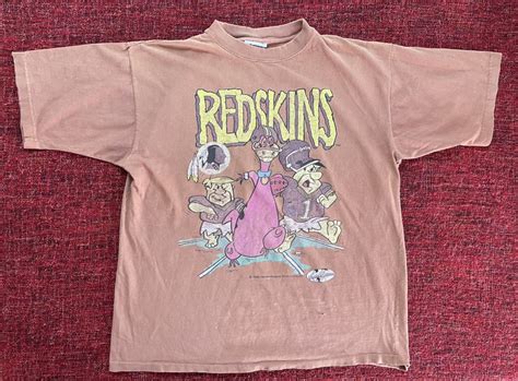 Vintage Flintstones Redskins NFL vintage 1994 distressed t-shirt | Grailed