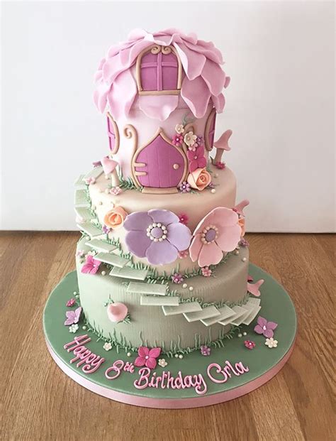 Fairy House Birthday Cake Birthday Cake Kids Girls, Fairy Birthday Cake ...