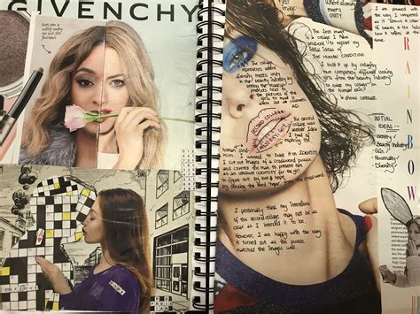 Collage on the human condition with annotations - GCSE art sketchbook #drawingsketchbook ...