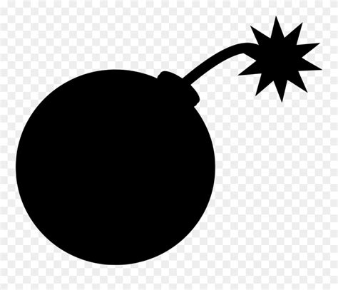 Transparent Explosion Clipart Black And White - Bomb Svg - Png Download ...