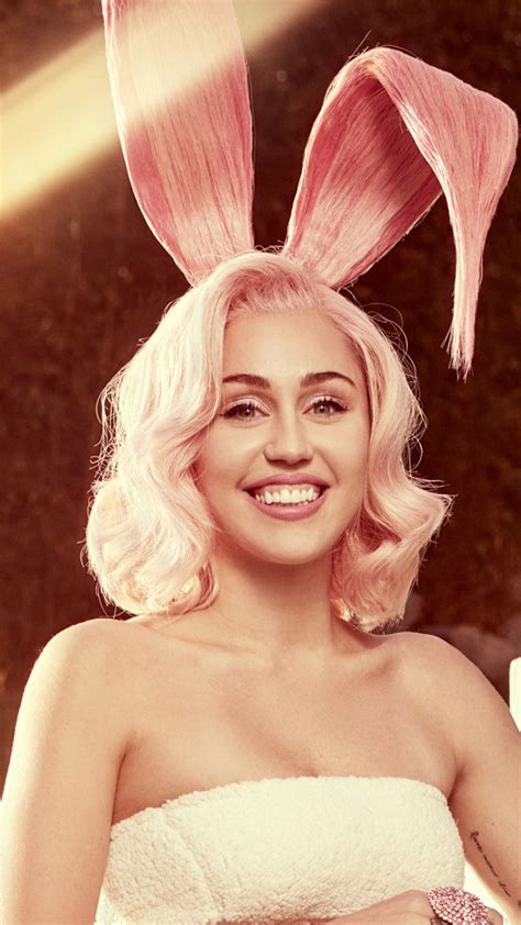 Miley Cyrus In Easter Bunny Costume 4K Ultra HD Mobile Phone Wallpaper