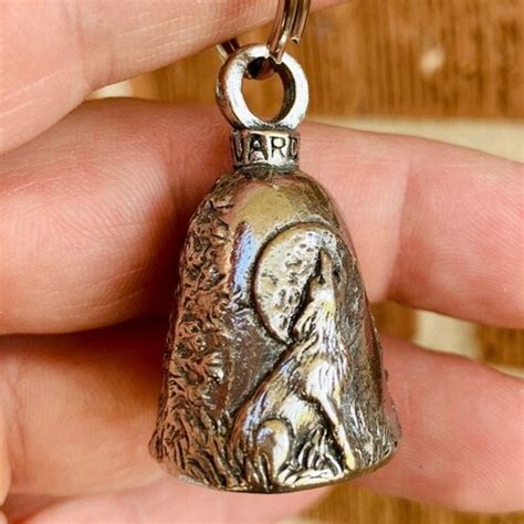 Howling Wolf Guardian Bell Pendant Lucky Charm | Etsy