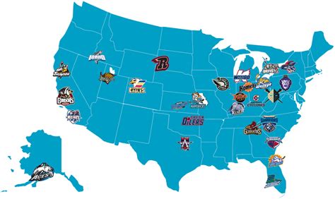 Next Major League Expansion Team: Minor League Hockey: AHL and ECHL Maps