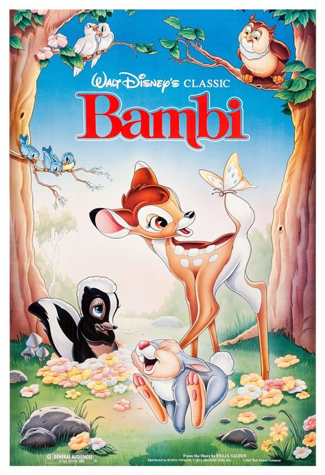 Bambi Colorful Poster Print 13x19 or 24x36 Movie