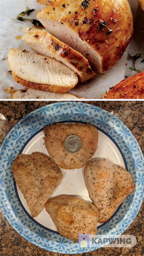 Omaha Steaks Chicken Breasts - "4oz" each, with a US quarter for ...