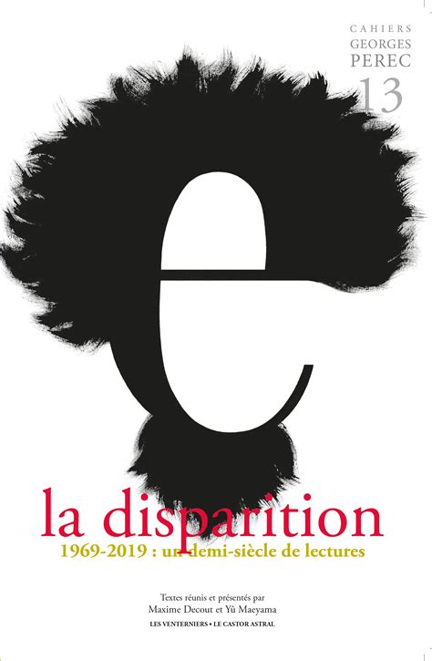 La disparition - 1969-2019 : un demi-siècle de lectures - Cahiers ...