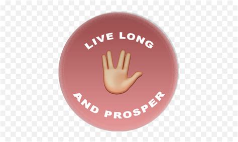 Live Long Prosper 1 Badge - Circle Emoji,Live Long And Prosper Emoji - free transparent emoji ...