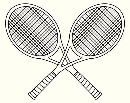 Tennis Racket Clipart Black And White