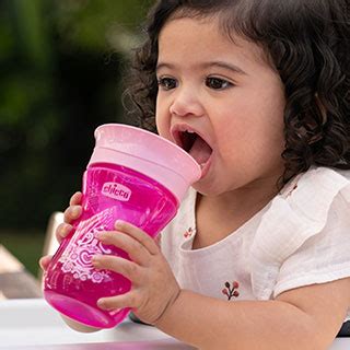 360° Spoutless Rim Trainer Sippy Cup 9m+ - Pink | Chicco