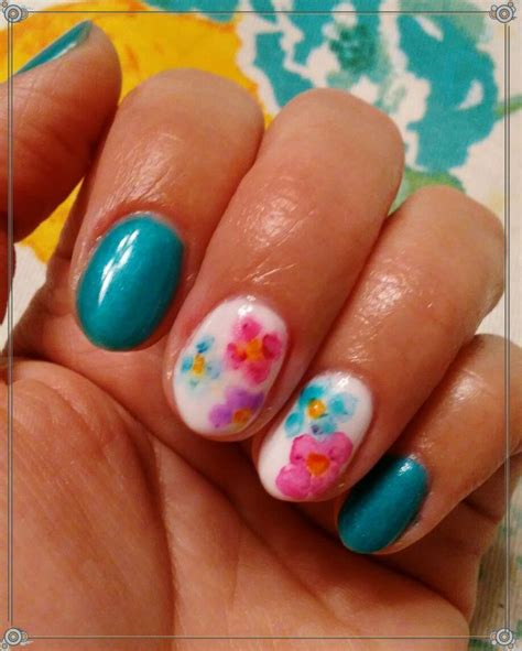 Watercolor gel manicure | Gel manicure, Manicure, Nails